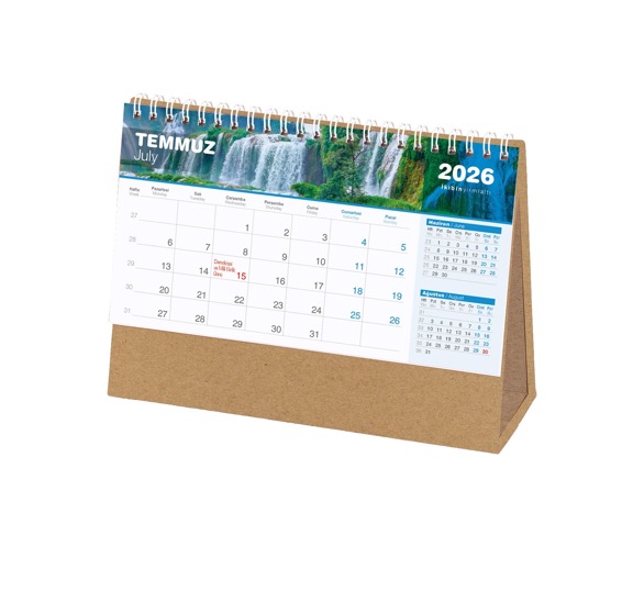 BP047 Kraft Taslama Masa Takvimi