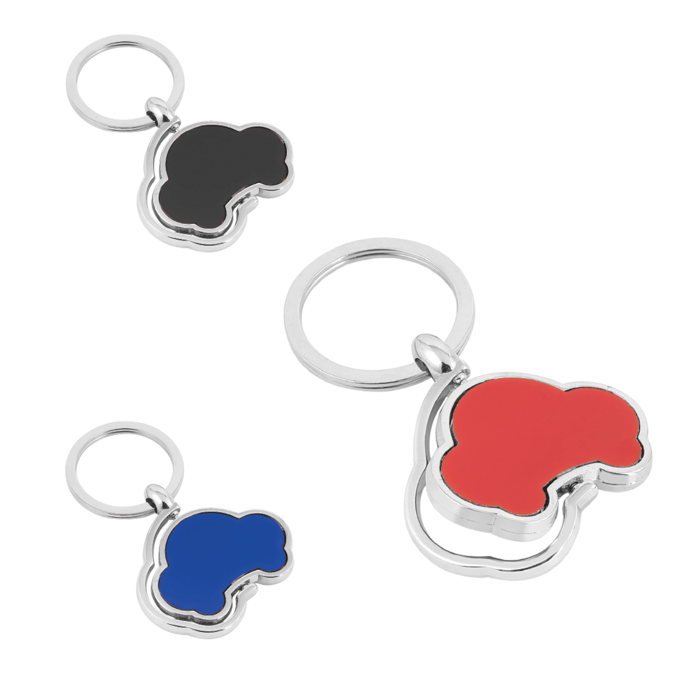 BP077 Metal Çift Taraflı Döner Anahtarlık