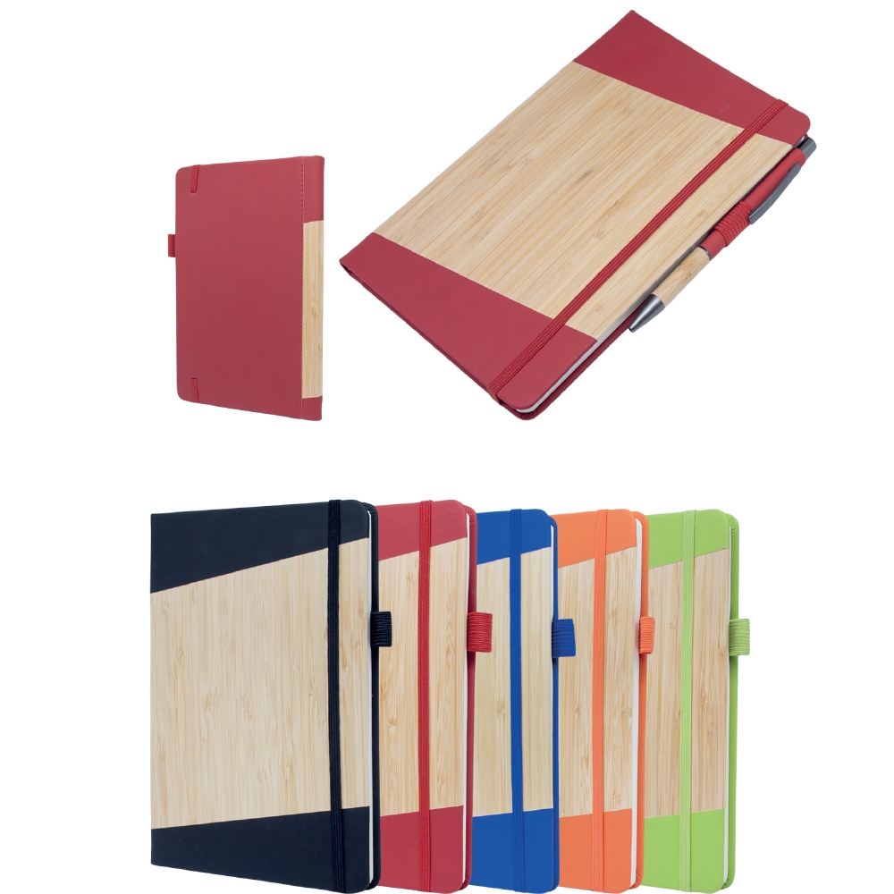 BP1112 Bambu Dokulu Sert Kapak Defter