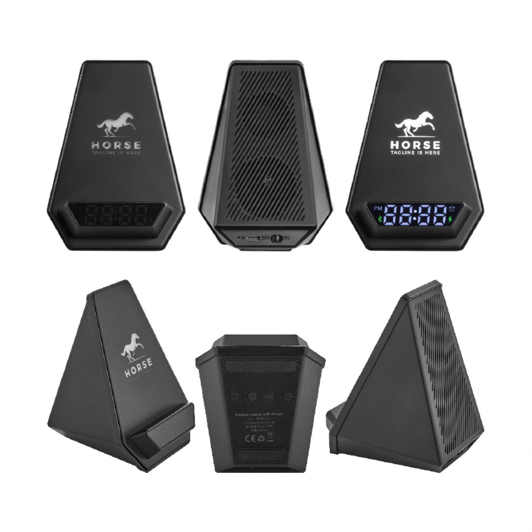 BP3040  Hoparlör & Dijital Saat & Wireless Şarj 